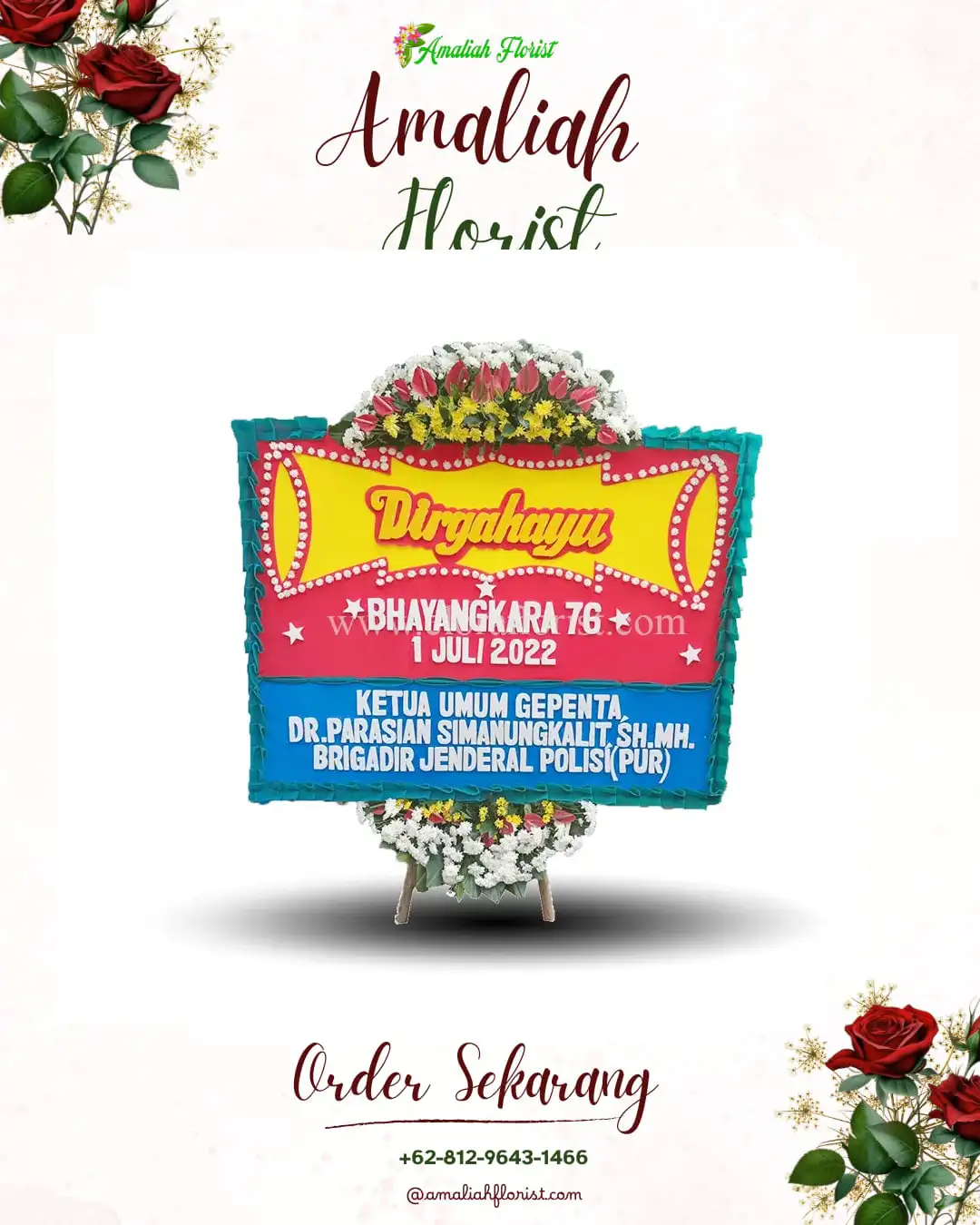 Papan Bunga HUT Ulang Tahun Biak Numfor